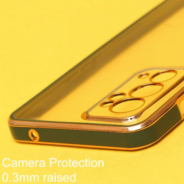 Dark Green Electroplated Transparent Case for Oneplus 9RT - Image 4