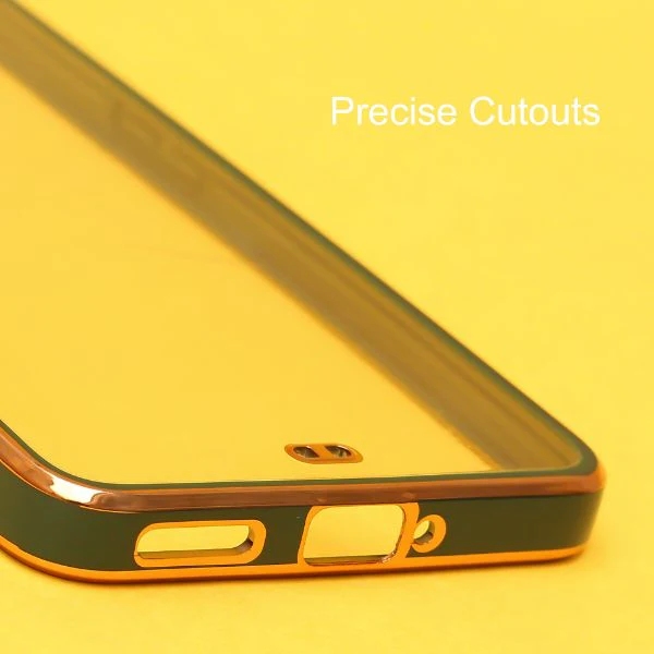 Dark Green Electroplated Transparent Case for Oneplus 9RT - Image 5