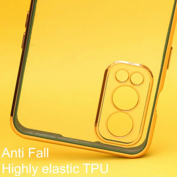 Dark Green Electroplated Transparent Case for Oneplus Nord 2 - Image 2