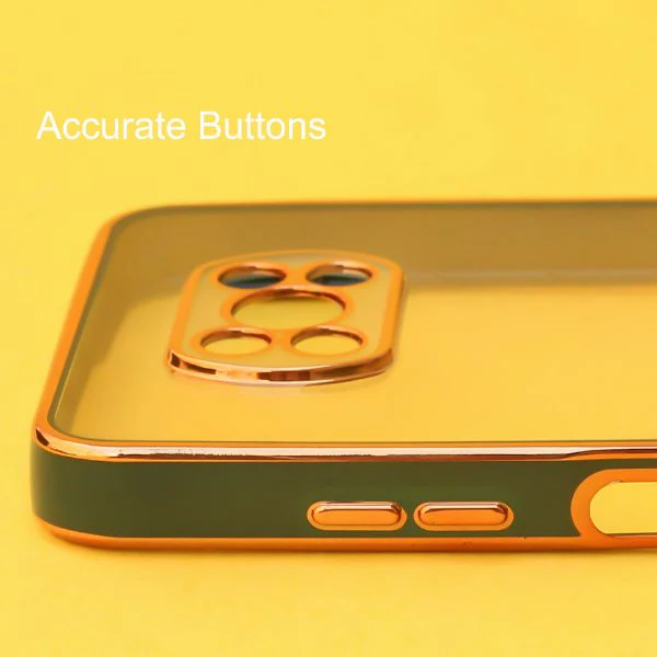 Dark Green Electroplated Transparent Case for Poco X3 - Image 3