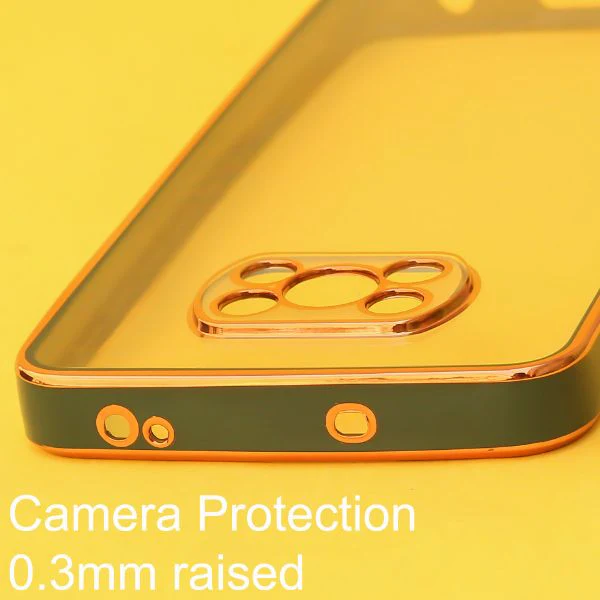 Dark Green Electroplated Transparent Case for Poco X3 Pro - Image 4
