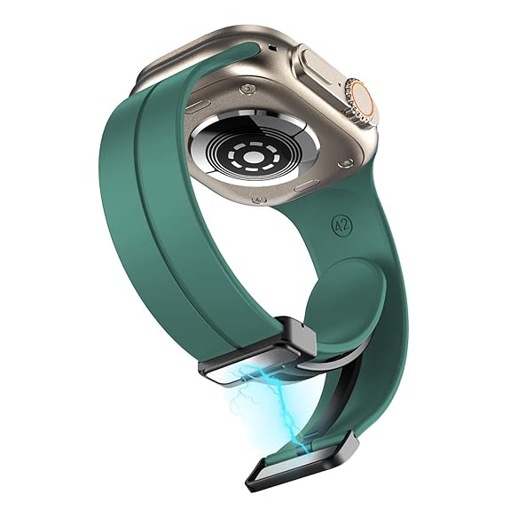 Dark Green Magnetic Clasp Adjustable Strap For Apple Watch Series 1 (42mm/44mm/45mm/46mm/49mm) - Image 3