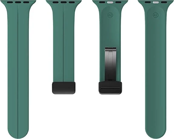 Dark Green Magnetic Clasp Adjustable Strap For Apple Watch SERIES 7 (42mm/44mm/45mm/46mm/49mm) - Image 2