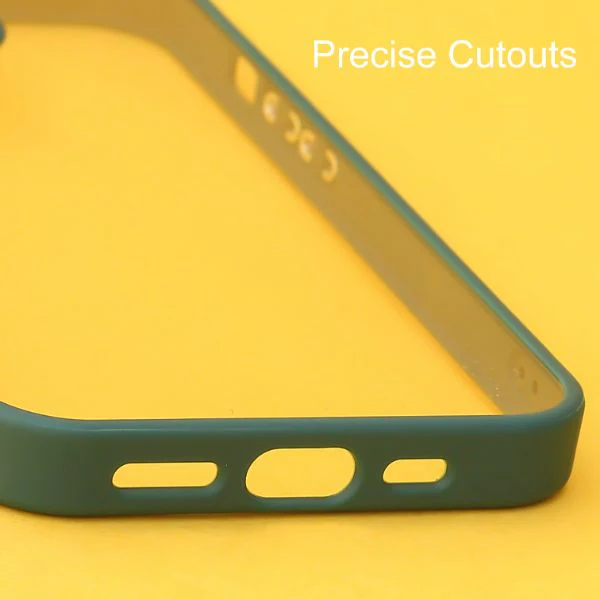 Dark Green Metal Safe Transparent Case for Apple iphone 14 Pro - Image 6