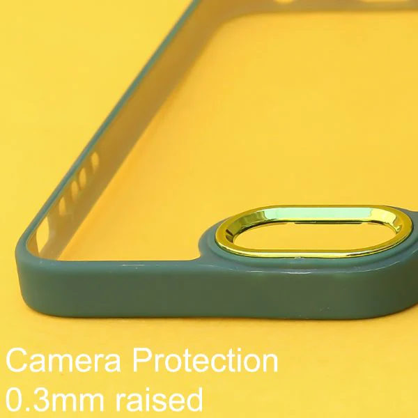 Dark Green Metal Safe Transparent Case for Apple iphone 6/6s - Image 4