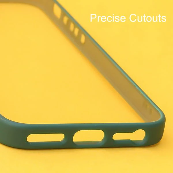 Dark Green Metal Safe Transparent Case for Apple iphone 7 - Image 5