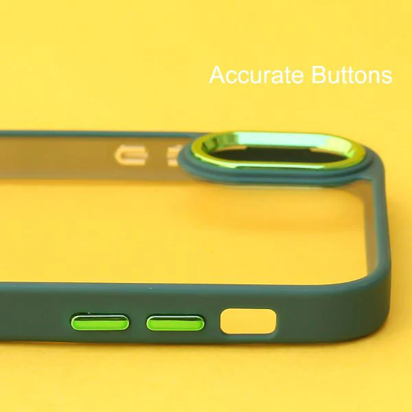 Dark Green Metal Safe Transparent Case for Apple iphone X/xs - Image 3
