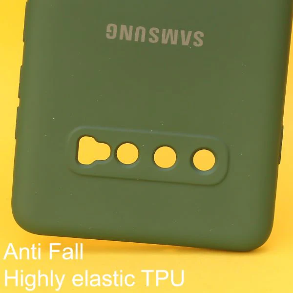 Dark Green Original Camera Silicone case for Samsung S10 Plus - Image 2