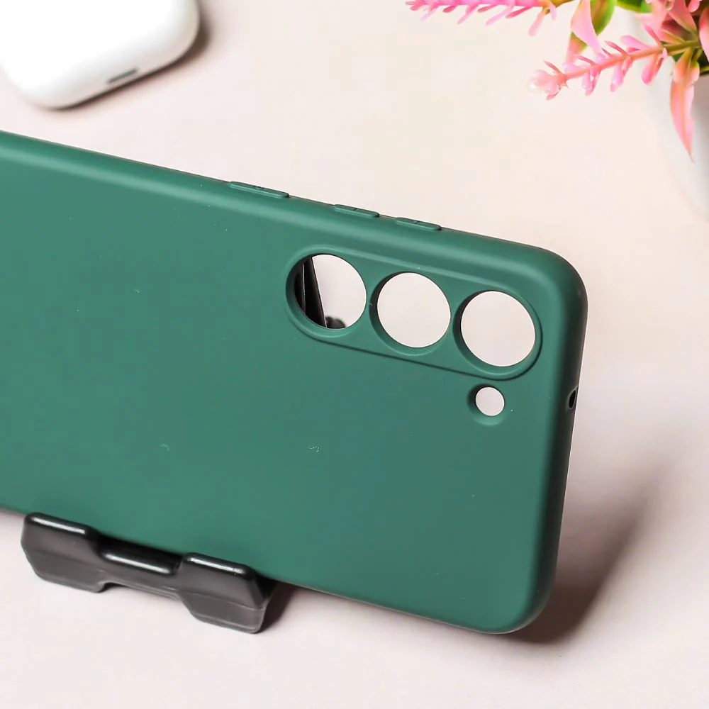 Dark Green Original Camera Silicone case for Samsung S21 FE - Image 3
