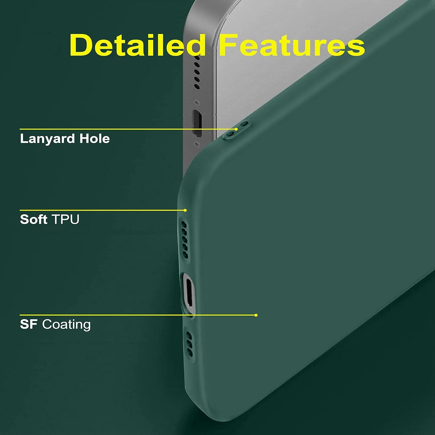 Dark Green Original Camera Safe Silicone Case for Apple Iphone X/xs - Image 2