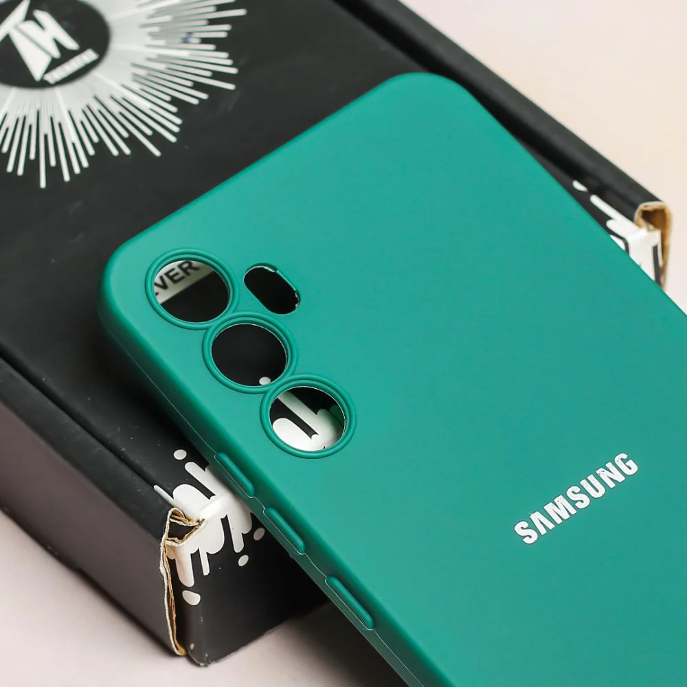 Dark Green Original Camera Safe Silicone case for Samsung A35 - Image 4