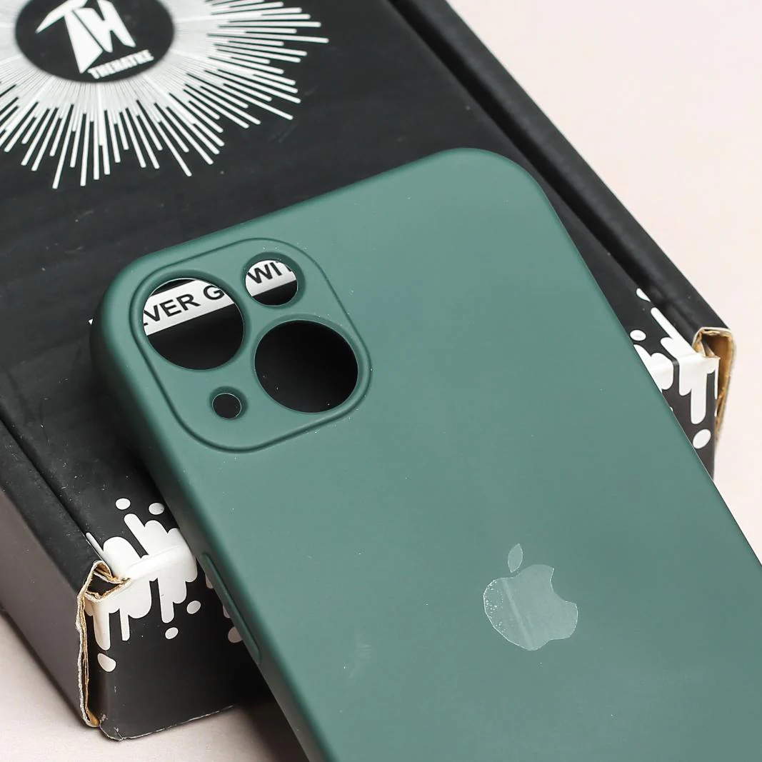 Dark Green Original Camera Silicone case for Apple iphone 14 - Image 4