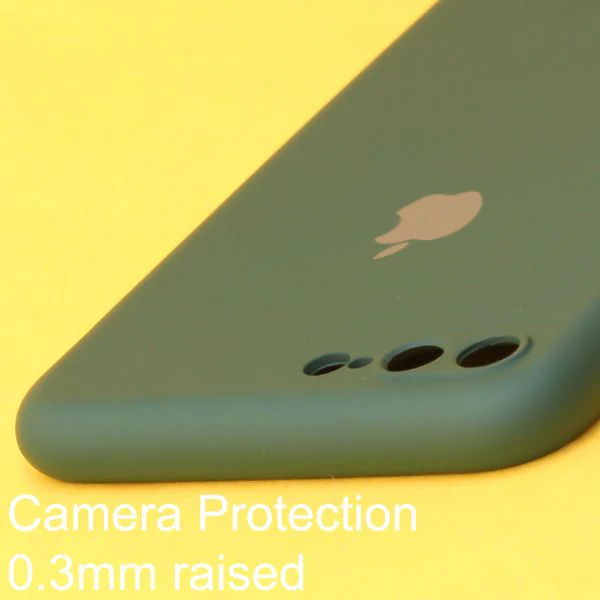 Dark Green Original Camera Silicone case for Apple iphone 7 Plus - Image 4