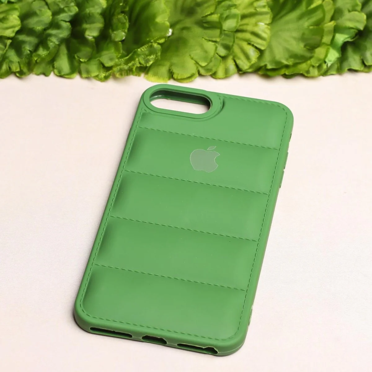 Dark Green Puffon silicone case for Apple iPhone 7 Plus - Image 2