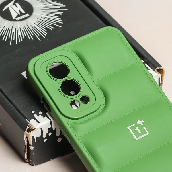 Dark Green Puffon silicone case for Oneplus Nord 2 - Image 4