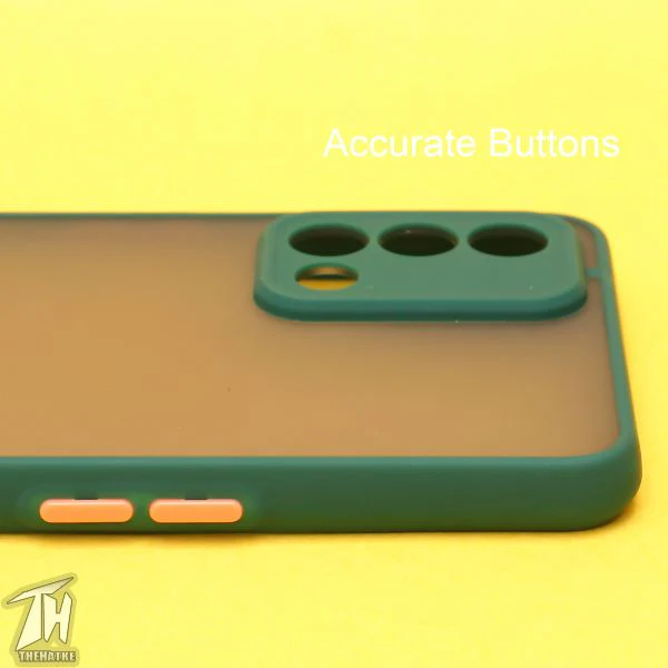 Dark Green Smoke Camera Safe Silicone case for Oppo F19 - Image 3