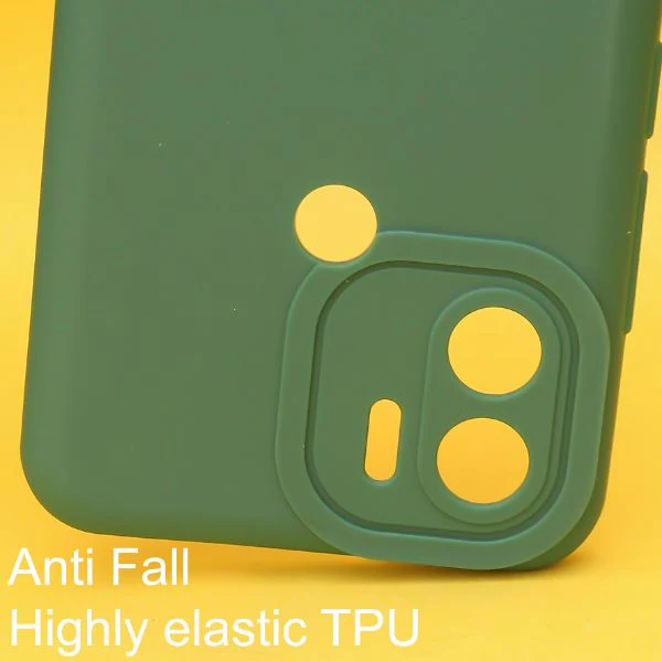 Dark Green Spazy Silicone Case for Redmi A1 Plus - Image 2