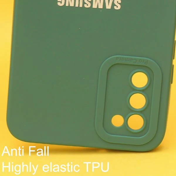 Dark Green Spazy Silicone Case for Samsung A02s - Image 2
