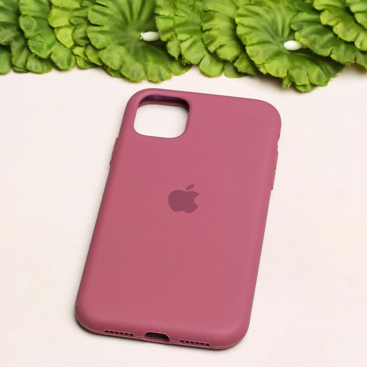 Dark Pink Original Silicone case for Apple iphone 12 - Image 2