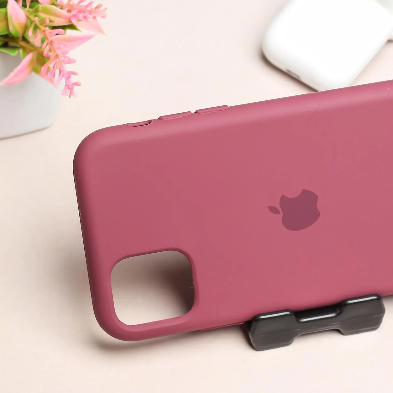 Dark Pink Original Silicone case for Apple iphone 11 - Image 3