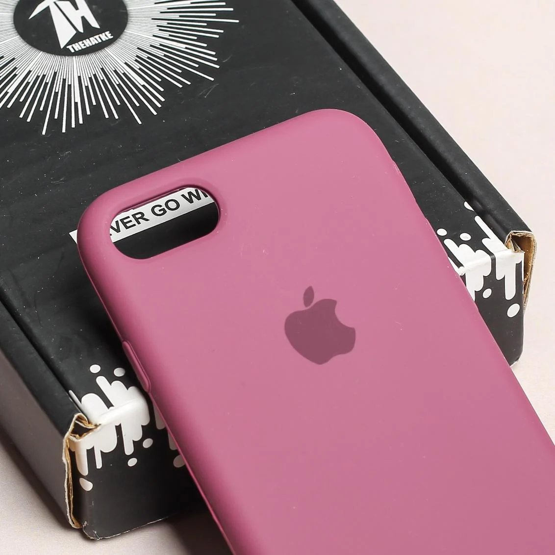 Dark Pink Original Silicone case for Apple iphone 7 - Image 4