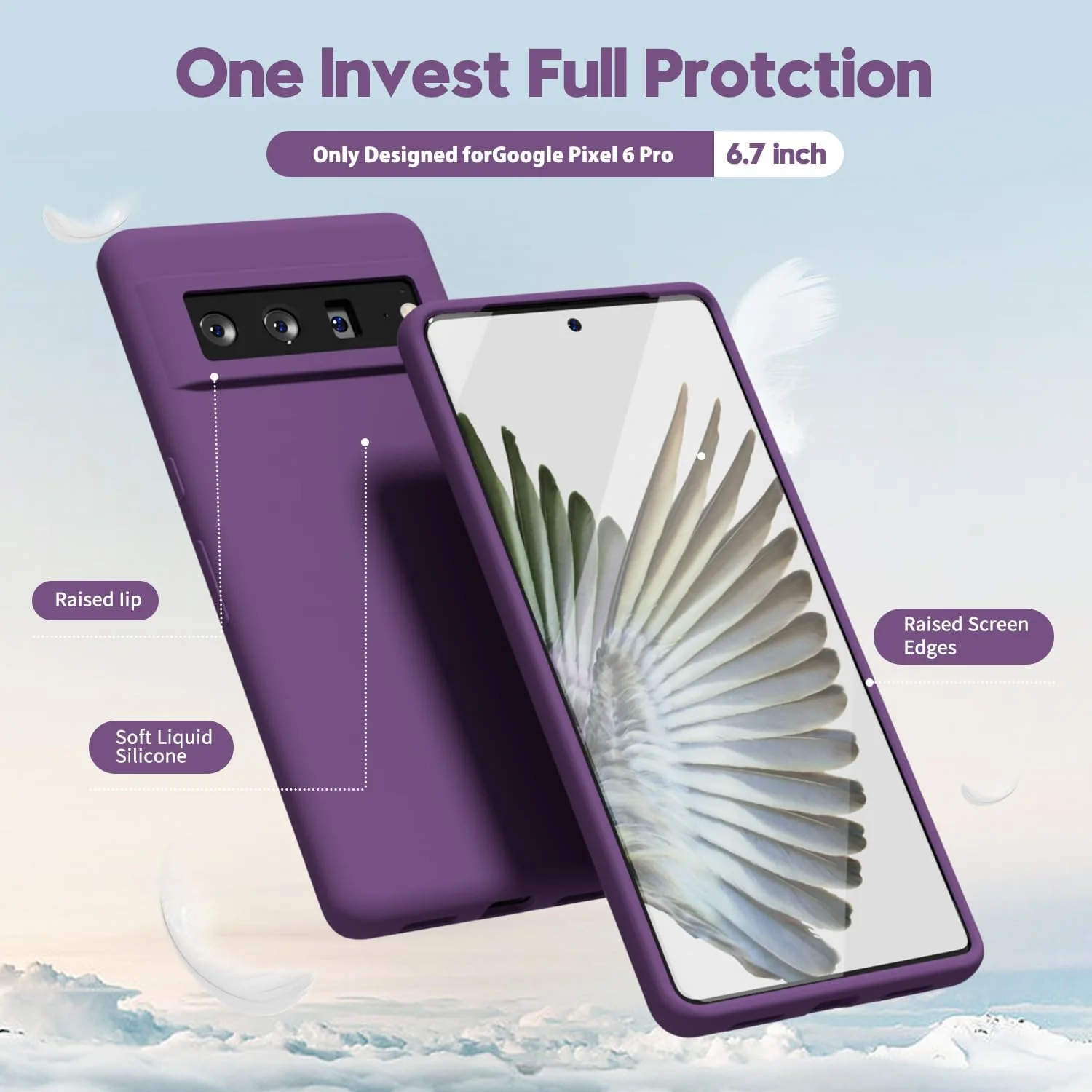Dark Purple Original Silicone case for Google Pixel 7 - Image 3