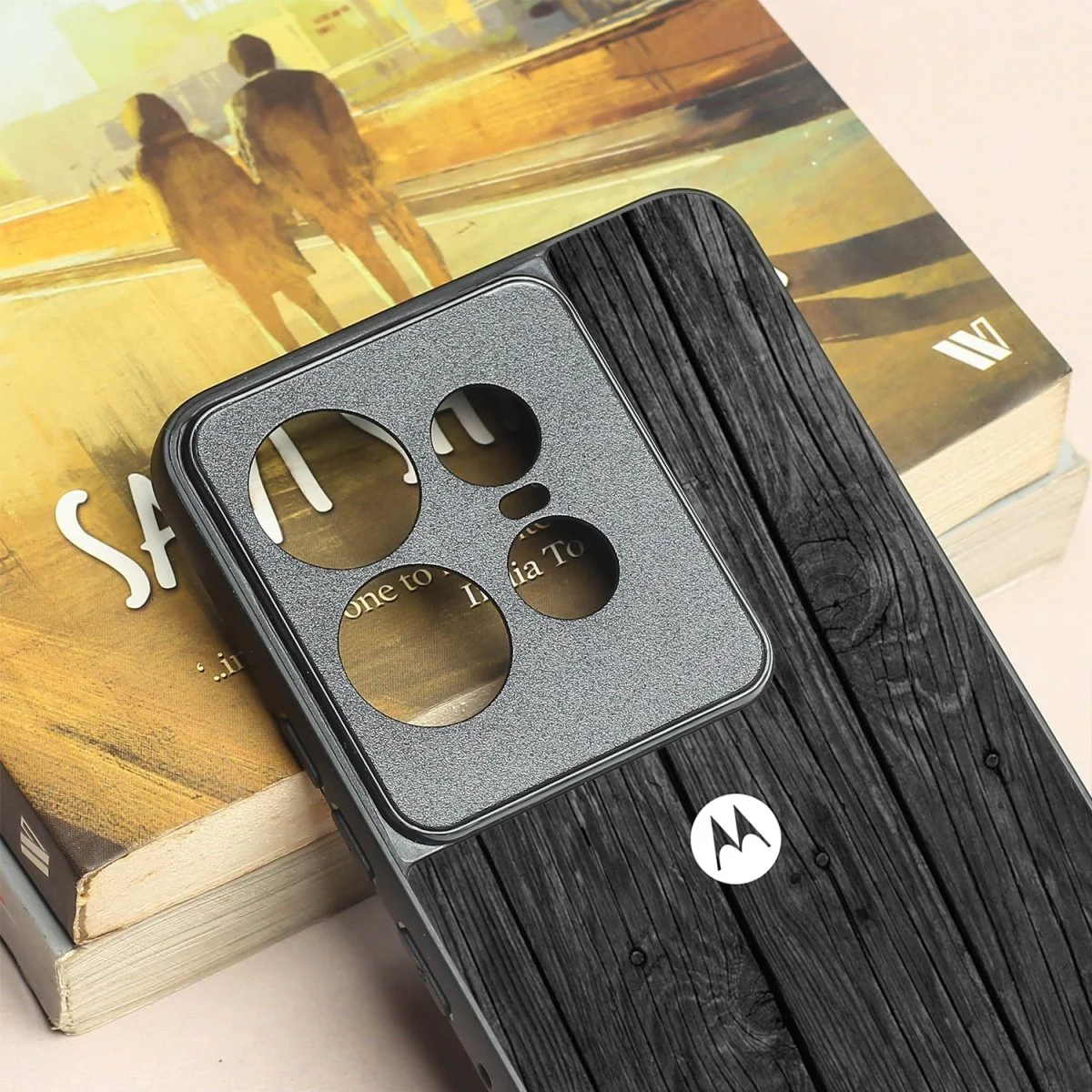 Dark Wood metal back case for Motorola Edge 50 Pro - Image 3