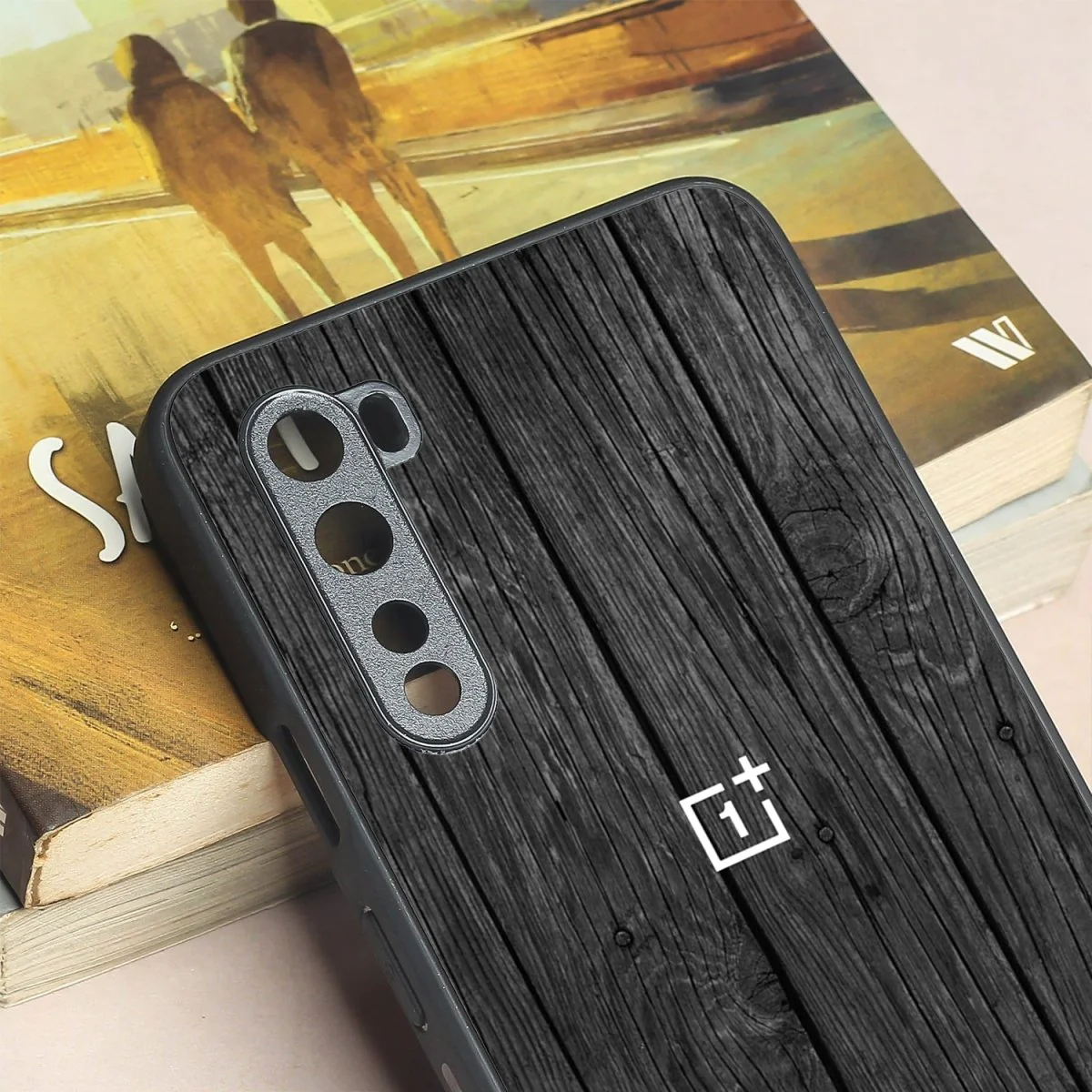 Dark Wood metal back case for Oneplus Nord - Image 3