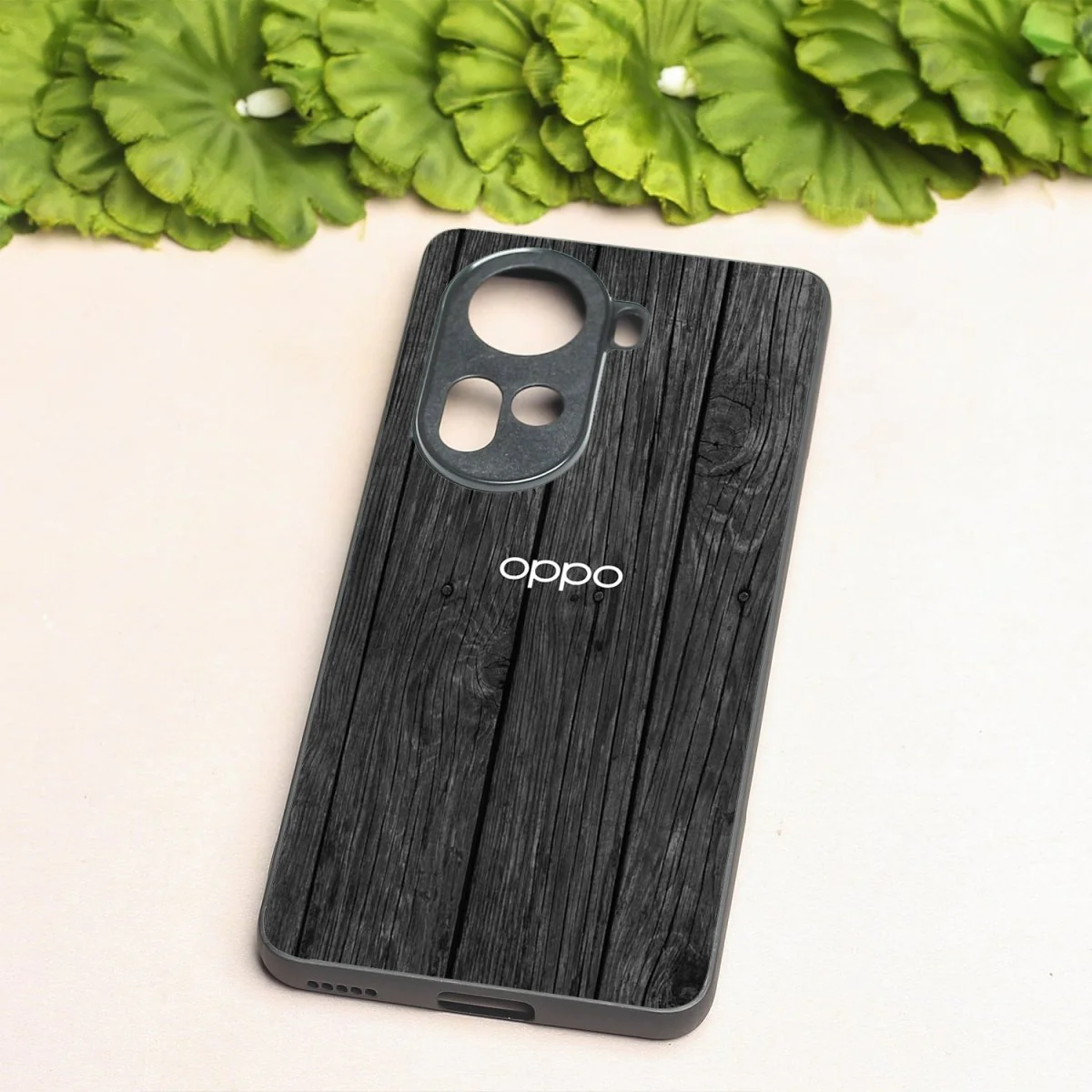 Dark Wood metal back case for Oppo Reno 11 - Image 2