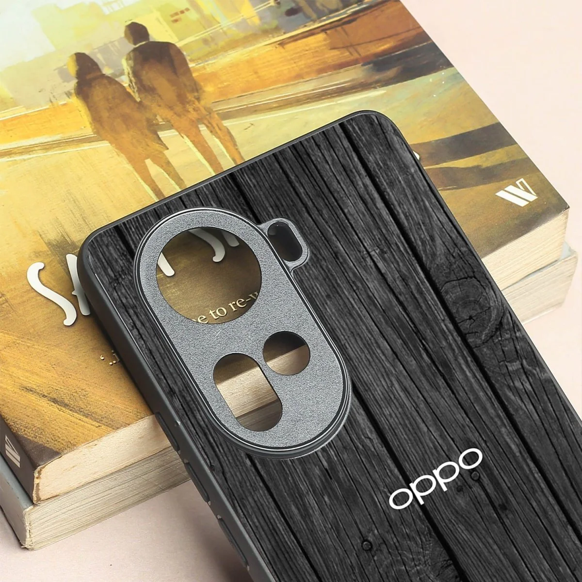Dark Wood metal back case for Oppo Reno 11 - Image 3