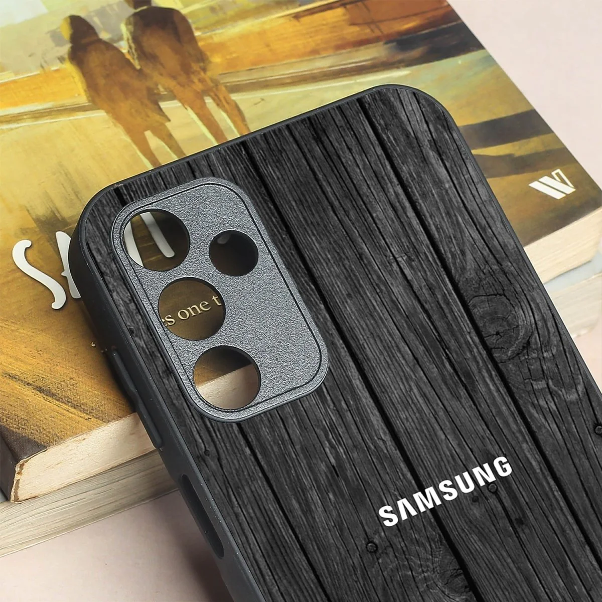Dark Wood metal back case for Samsung A15 - Image 3