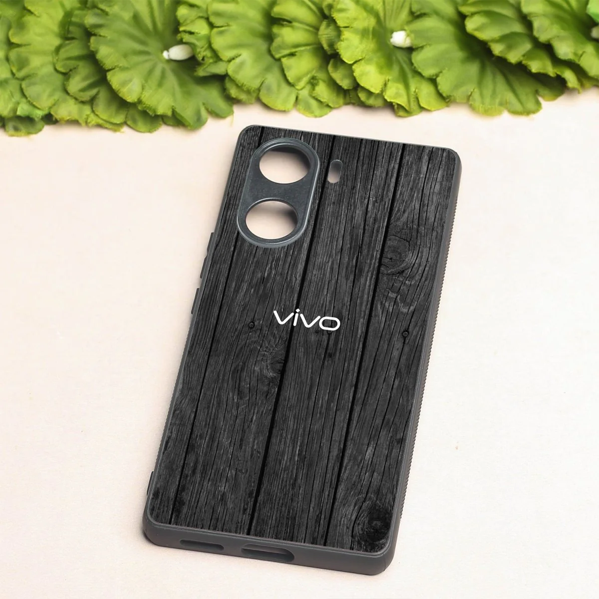Dark Wood metal back case for Vivo V29e - Image 2
