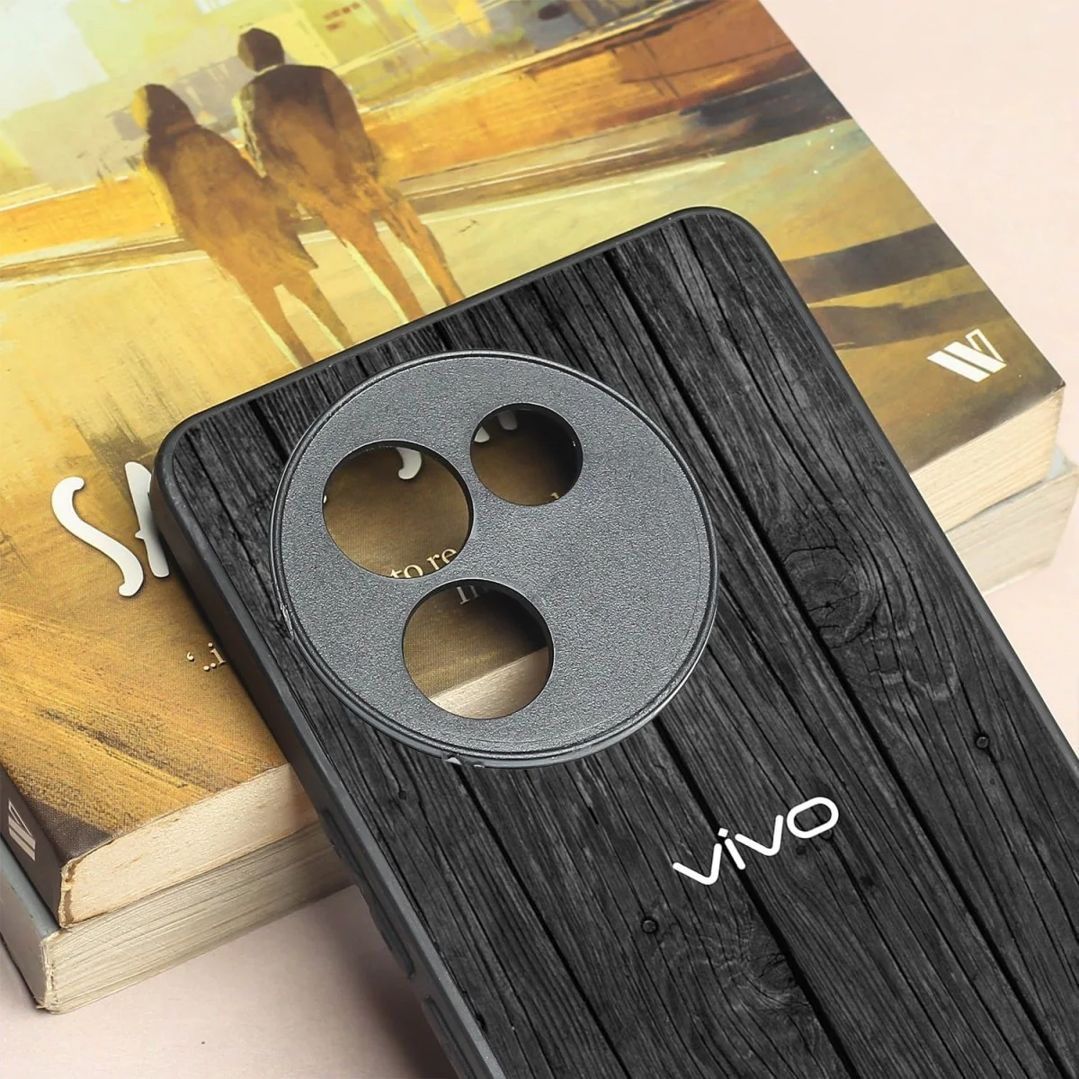Dark Wood metal back case for Vivo V30e - Image 3