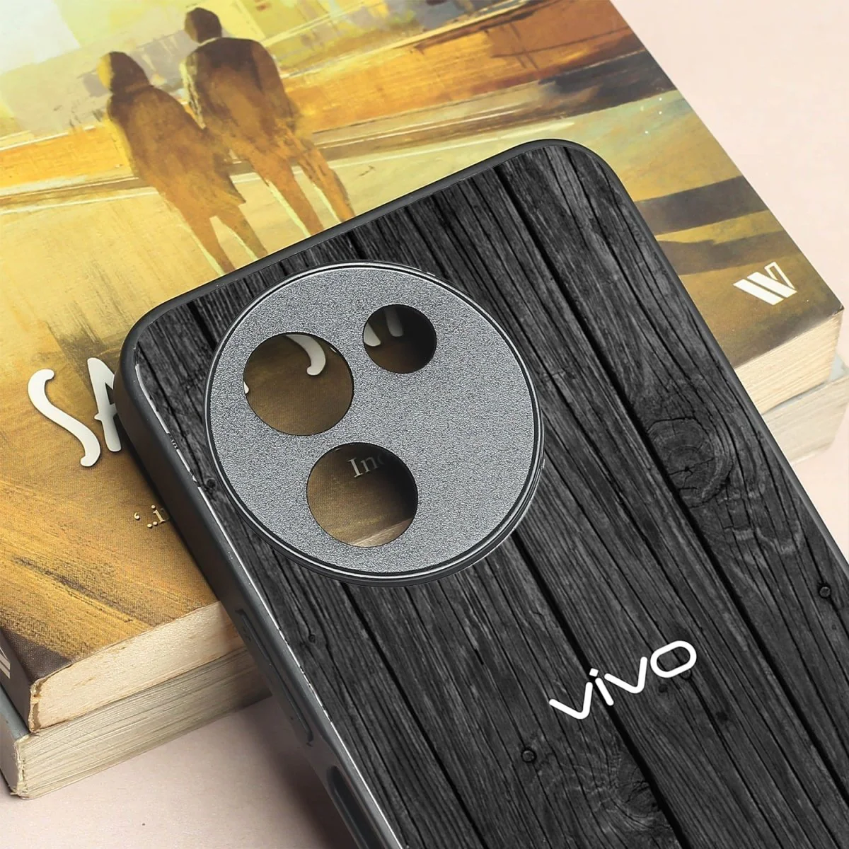 Dark Wood metal back case for Vivo Y200i - Image 3