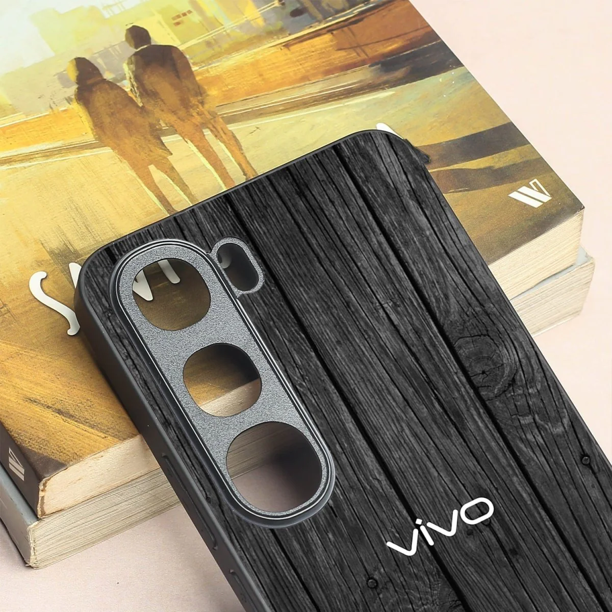 Dark Wood metal back case for Vivo Y300 - Image 3