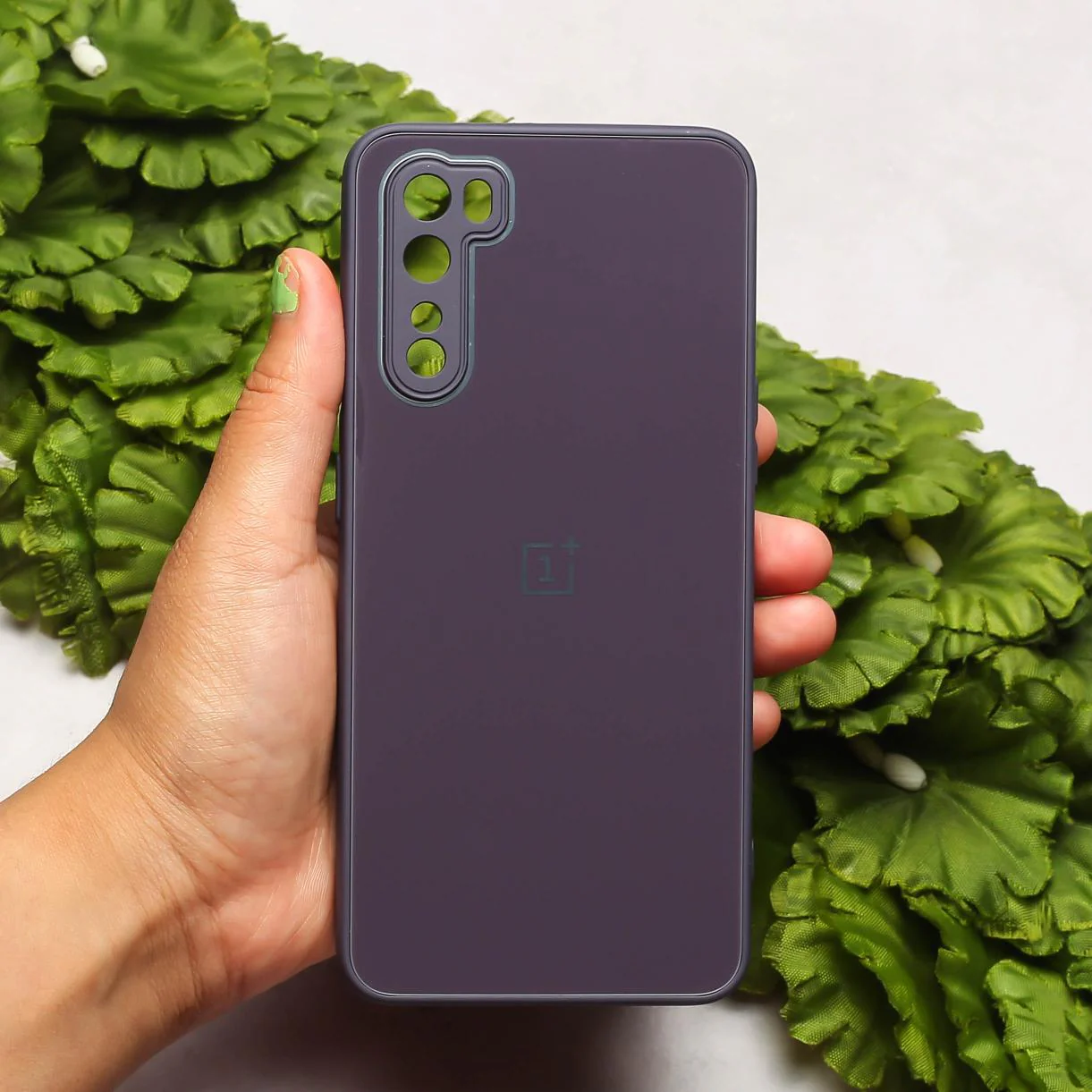 Deep Purple camera Safe mirror case for Oneplus Nord