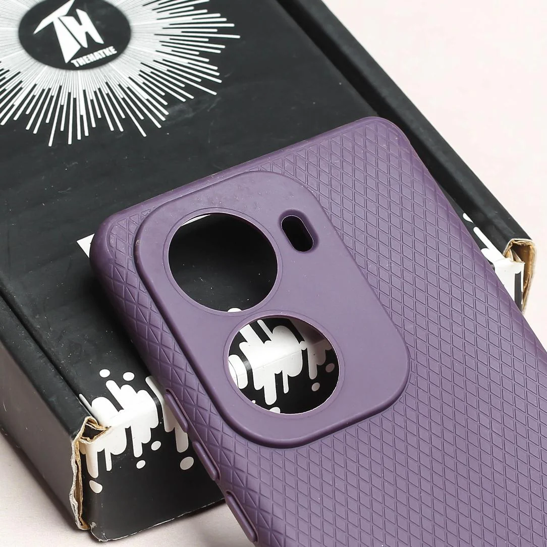 Deep Purple Line Wave Silicone Case for Oppo Reno 11 - Image 4
