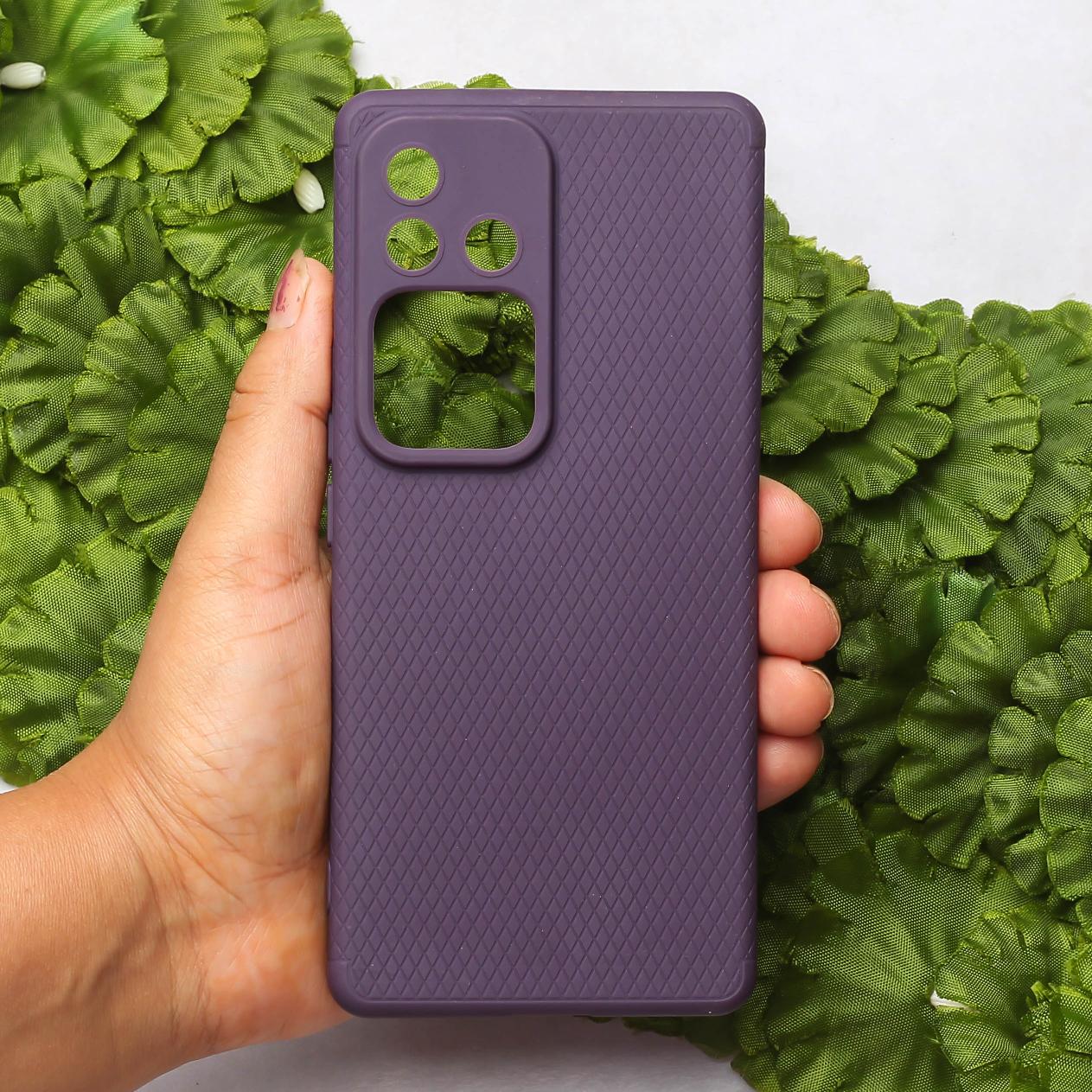 Deep Purple Line Wave Silicone Case for Vivo V30 - Image 2