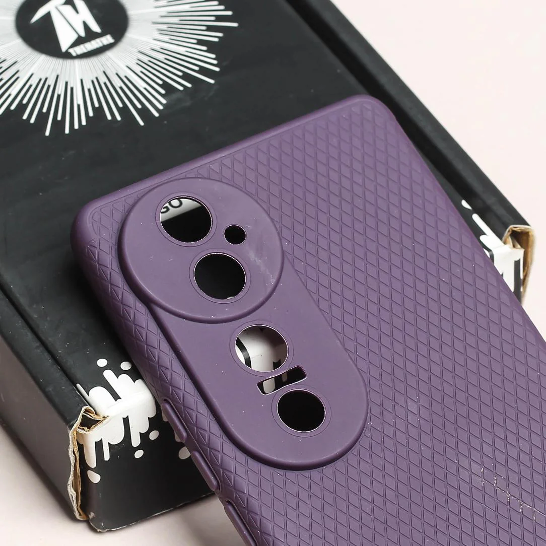 Deep Purple Line Wave Silicone Case for Vivo V40 - Image 4