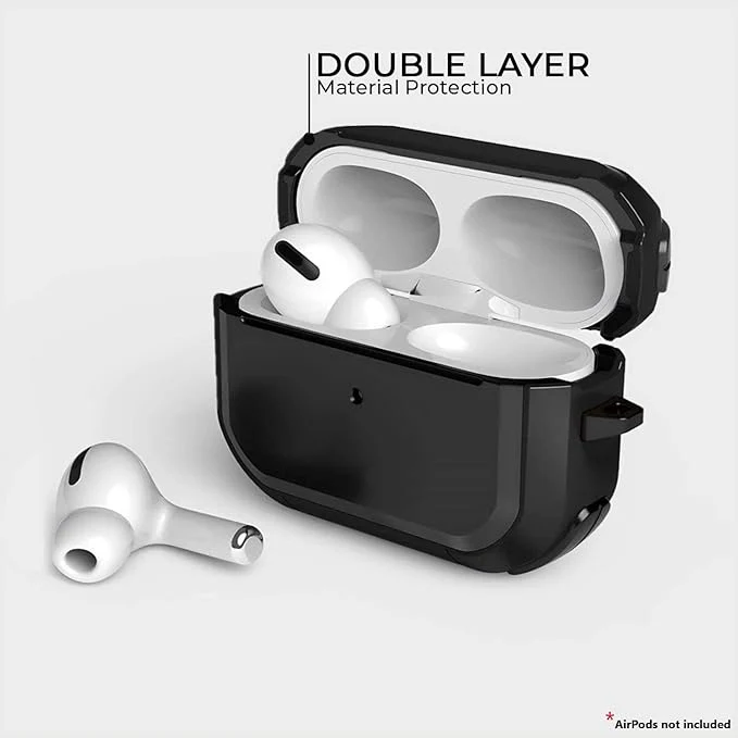 Eggshell Buffer Design (Black) Silicone Case For Apple Airpods Pro - Image 3