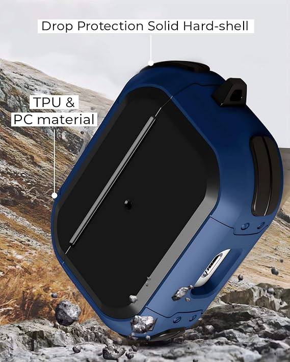 Eggshell Buffer Design (Dark Blue) Silicone Case For Apple Airpods Pro 3 - Image 4