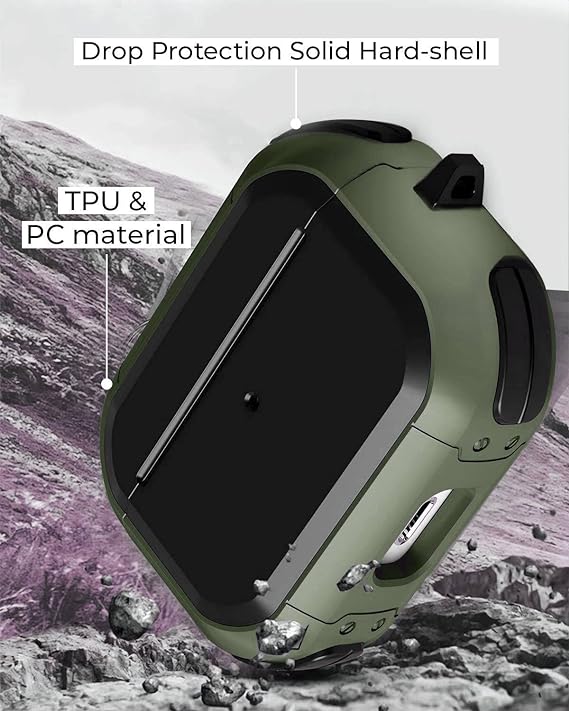 Eggshell Buffer Design (Dark Green) Silicone Case For Apple Airpods Pro 3 - Image 4