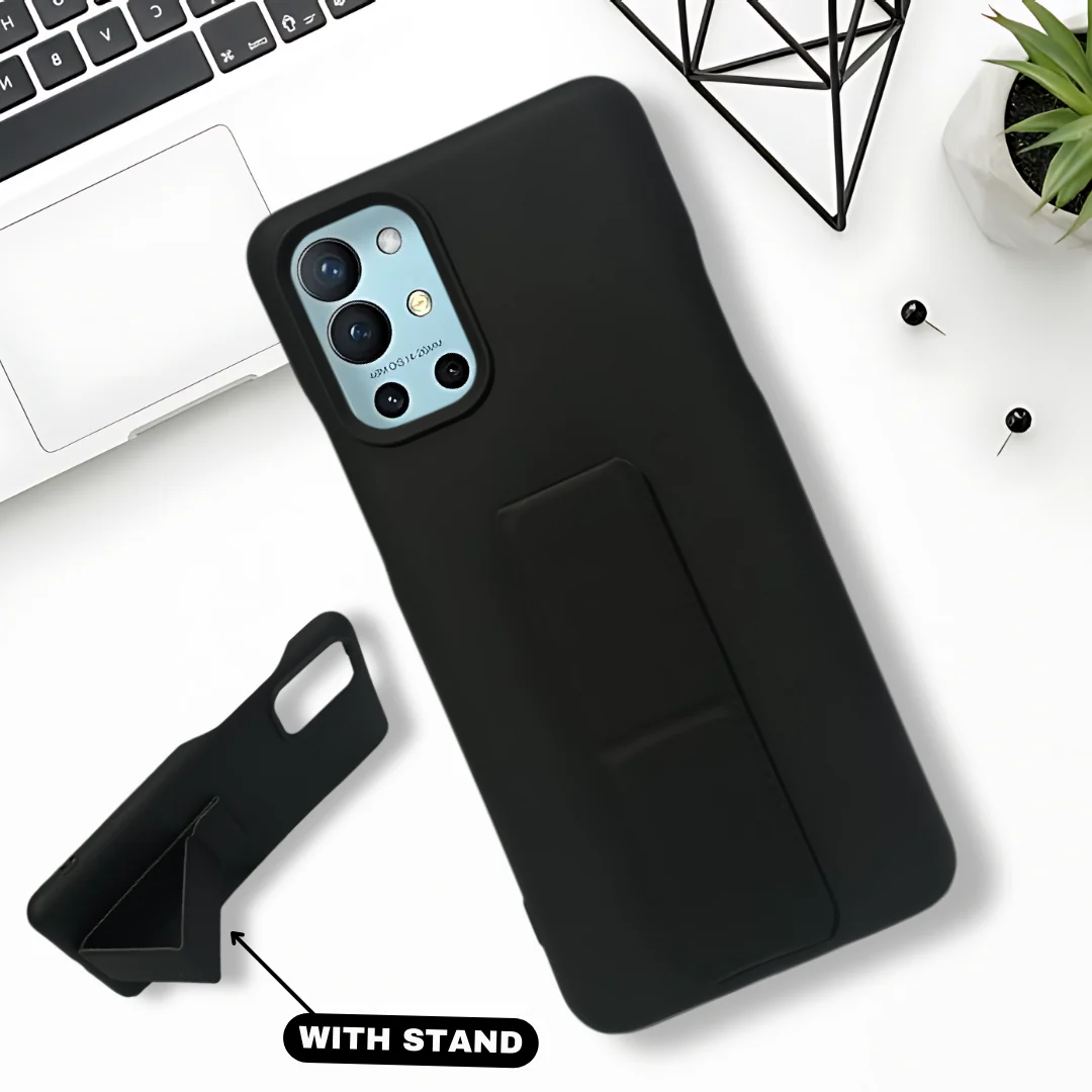 FlexiStand Black Silicone case for Oneplus 9R