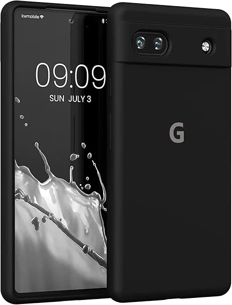Black Silicon Case for Google Pixel 6A