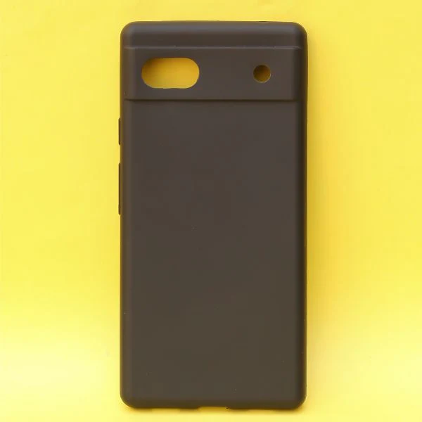 Black Silicon Case for Google Pixel 6A - Image 2