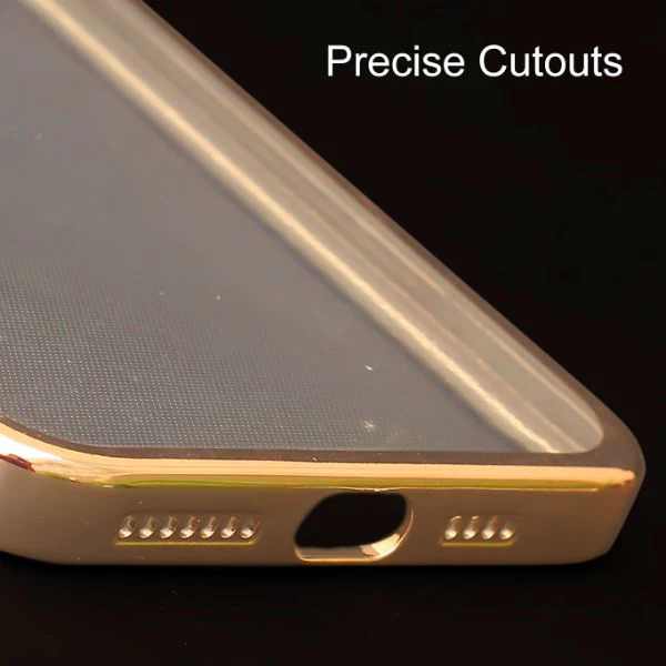 Gold 6D Chrome Logo Cut Transparent Case for Apple iphone X/Xs - Image 6