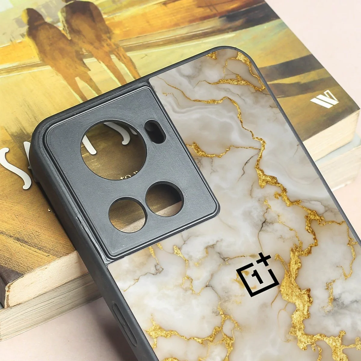 Gold Vein Glory metal back case for Oneplus 10R - Image 3