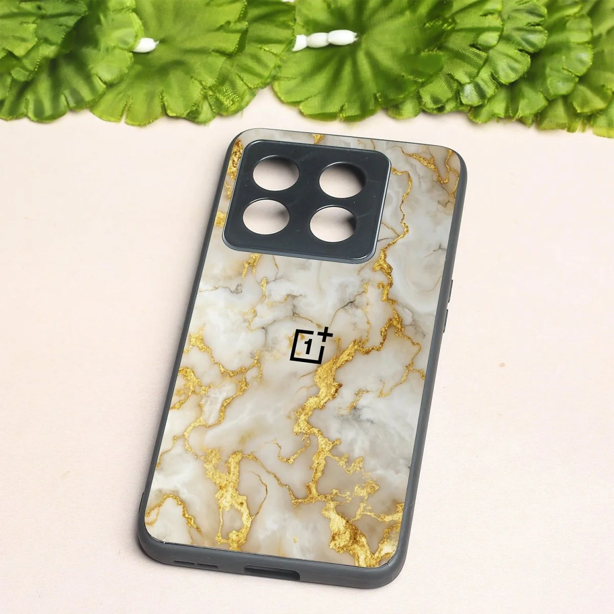 Gold Vein Glory metal back case for Oneplus 10T - Image 2