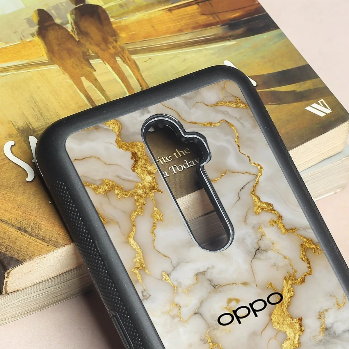 Gold Vein Glory metal back case for Oppo Reno2 Z - Image 3
