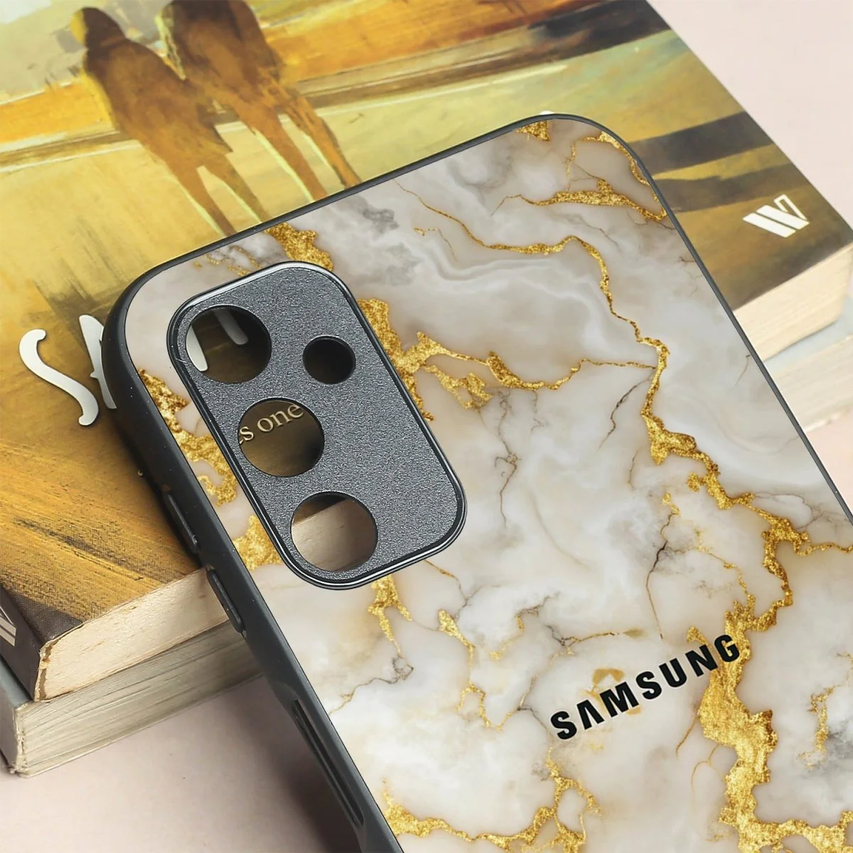 Gold Vein Glory metal back case for Samsung A14 - Image 3